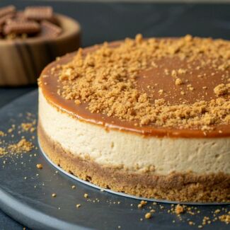 Imagem da notícia Cheesecake Vegano de Biscoito sem Forno: Cremoso, Crocante e com Sabor Caramelizado Irresistível